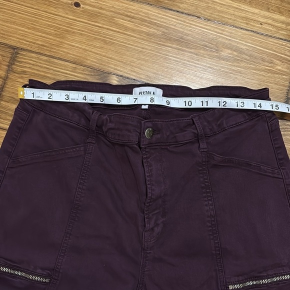 Pistola Women’s Size 31 Hannah Skinny Cargo Pants in Burgundy - Picture 7 of 7